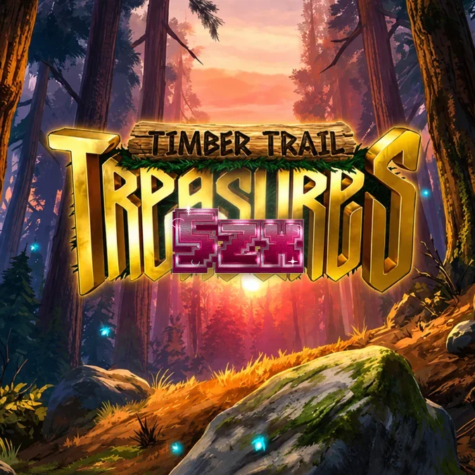 Tampilan visual slot Timber Trail Treasures dengan tema hutan yang asri